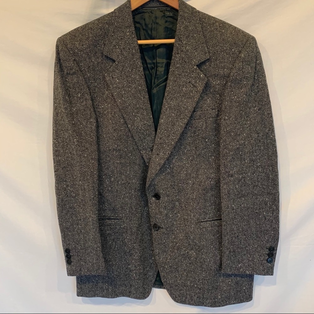 V2 Versace herringbone wool blazer